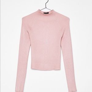 Bershka ribbed high neck sweater